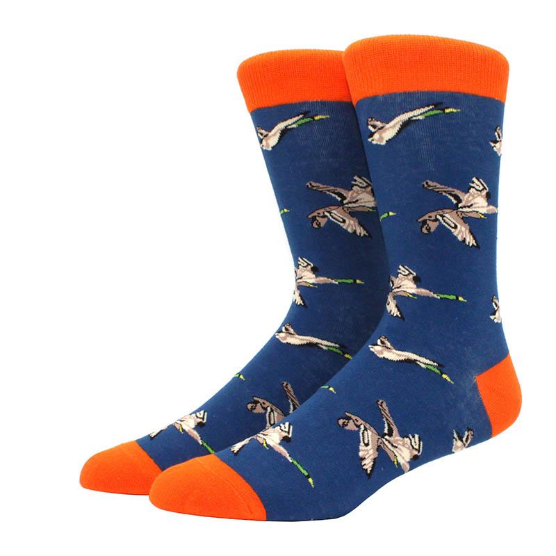 Herren Hip Hop Harajuku Socken Skateboard Karomuster Tiere, Astronauten, Donuts Lustige Mid-Cut Socken