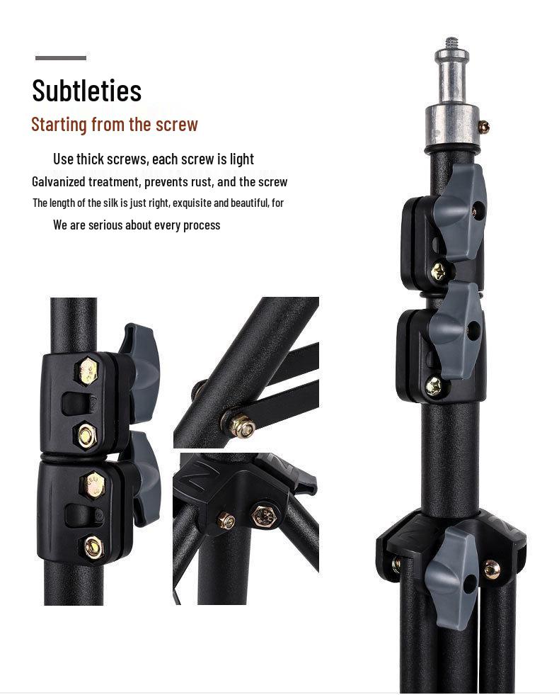 2.1m Frosted Live Broadcast Tripod with Selfie and Photography Light Stand for Mobile Phones.