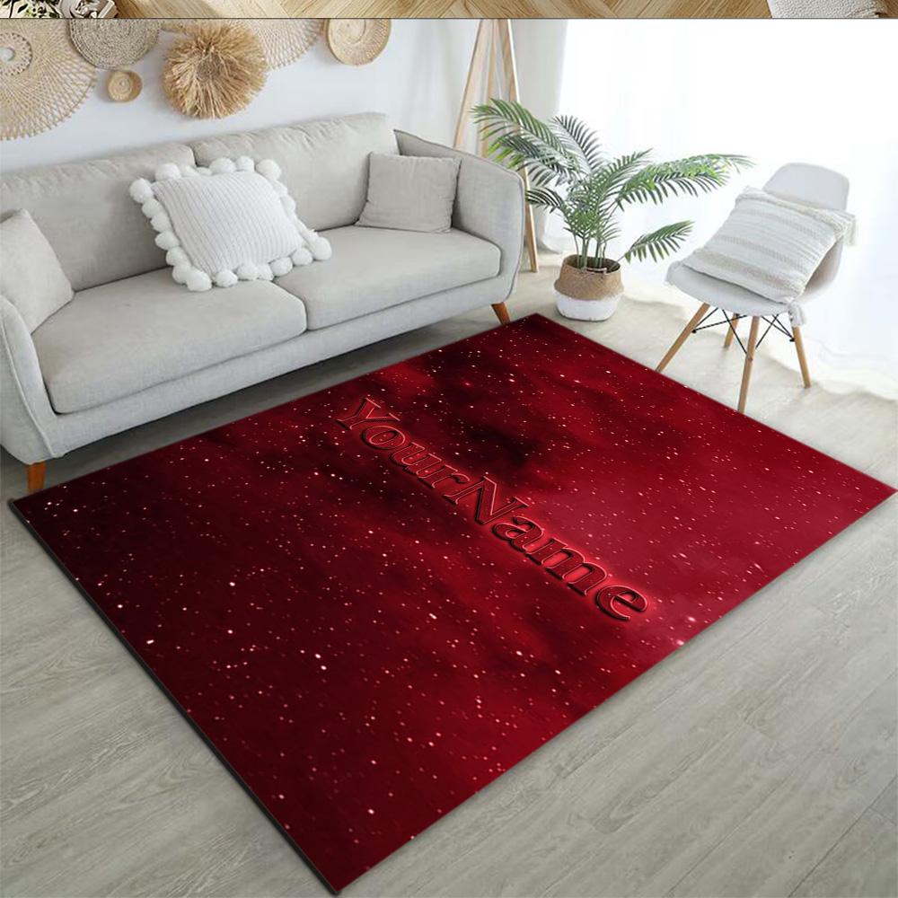 Rose Customized Name Area Rug Design for Hallway Foyer Dormitory Decorate Room Antislip Carpet Office Home Decor