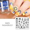 kads Nail Art Stamp Plate Fashion 021 Lovely Nail Stamping Template Decorations DIY Image Template Manicure Plate Stencil Tools