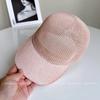 Korean Version Breathable Knitted Baseball Cap Women Summer Sun Protection Cap Solid Color Student Mesh Light Sun Hat