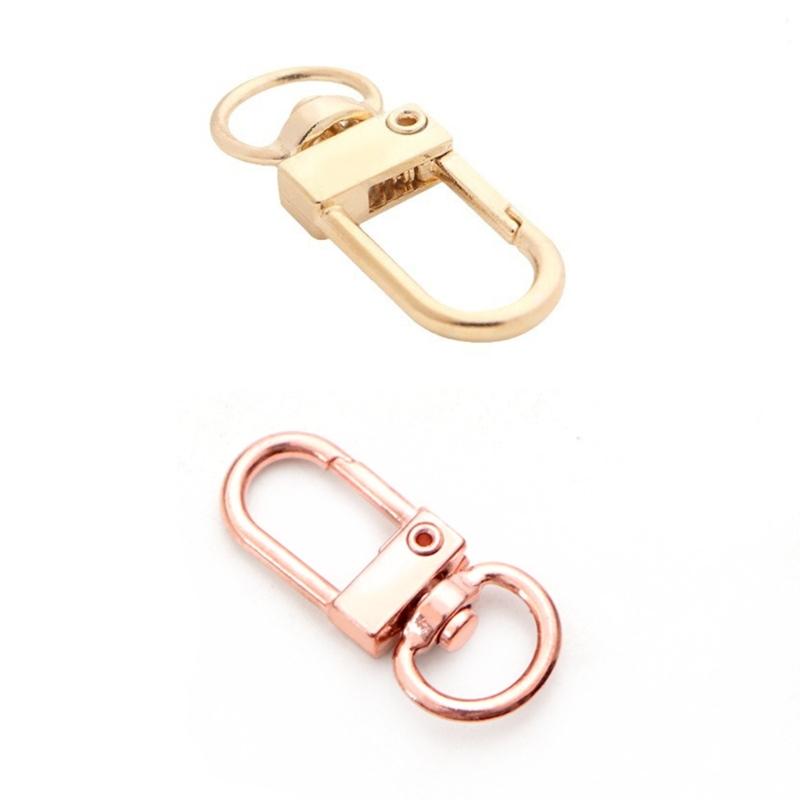 100Pcs Delicate Zinc Alloy Swivel Clips Carabiner Clip Swivel Triggers Dog Buckle KeyRing for Creative DIY Projects