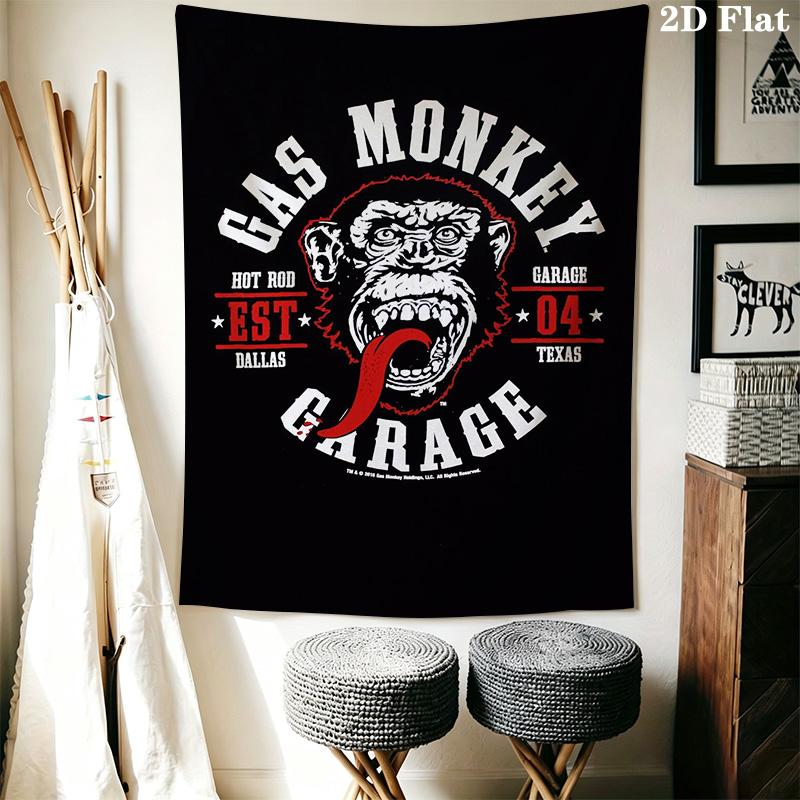 Gas Monkey Garage Pattern Home Decor Tapestry, Wall Hanging, Decorative RV Wall Cloth.DGT0925228