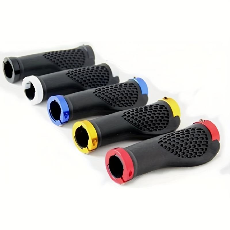1 Pair Black Anti-Slip Silicone Bicycle Handlebar Grips Fit for Road & Mountain Bikes, Electric Scooter Handle Covers, Cycling Accessories