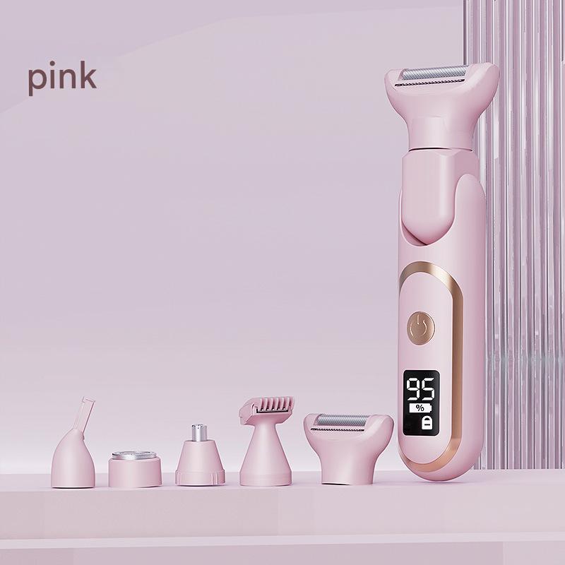 5 in1 Women's Electric Hair Trimmer for Body Face Bikini Underarm Nose-IPX7 Wet/Dry USB Rechargeable Painless Precision Trimming