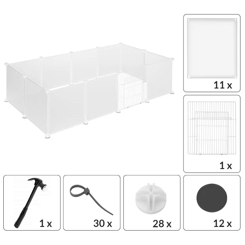 Laufstall Käfig Kaninchengehege Kleintierzaun Auslauf