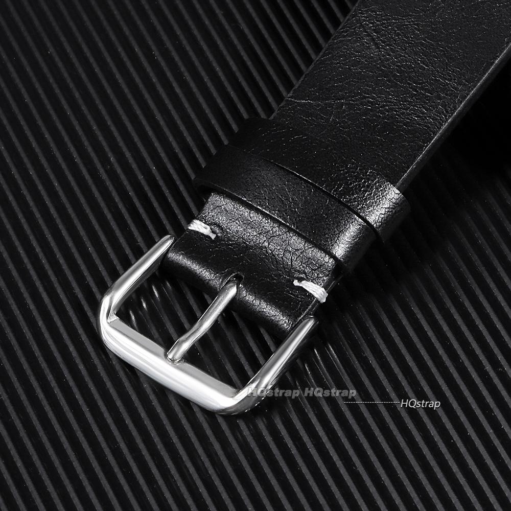 Cowhide Watch Strap Bracelet Vintage Genuine Leather 18mm 20mm 22mm 24mm Watchband Women Men Sport Quick Release Wristband