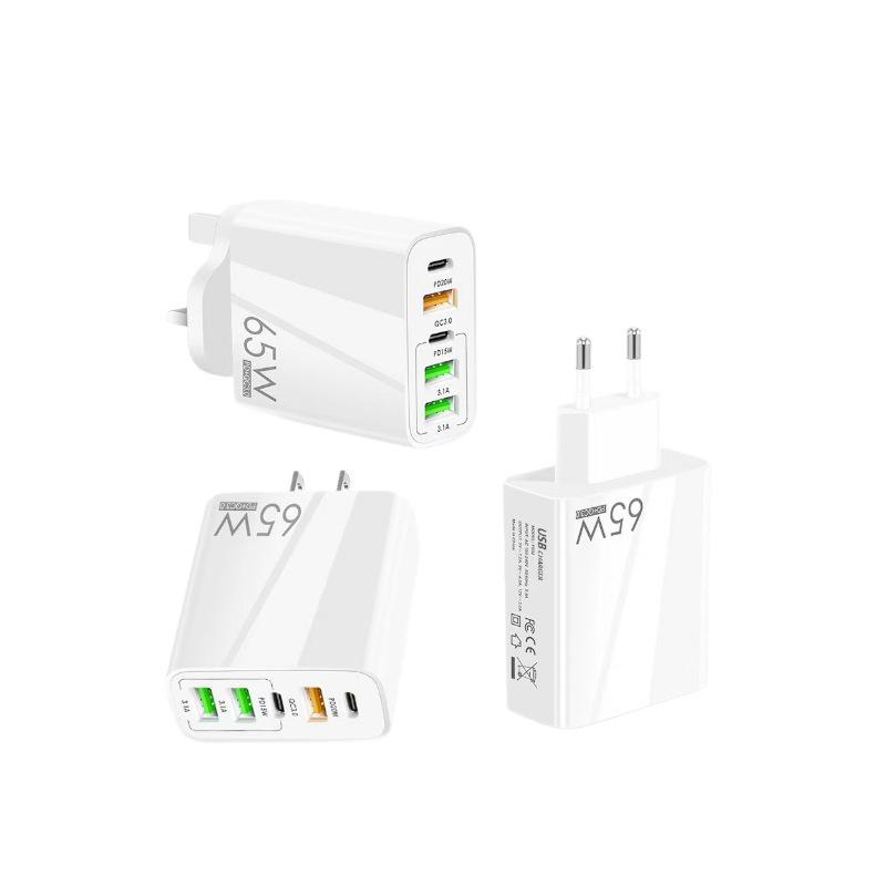 65W Multi-Port Fast Charger, USB & Type-C, 5 Ports, US Standard
