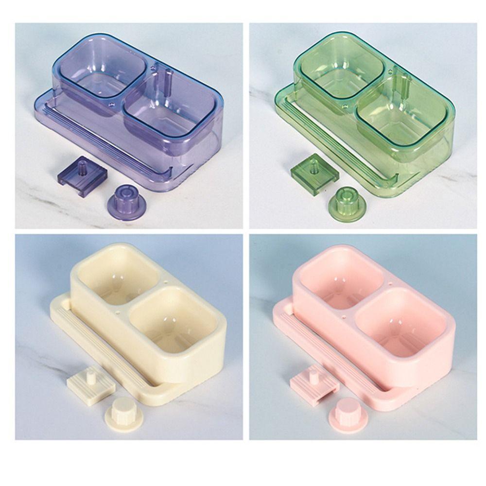 Double Bowl Hanging Bird Food Bowl Splash Proof Parrot Food Container Bird Feeding