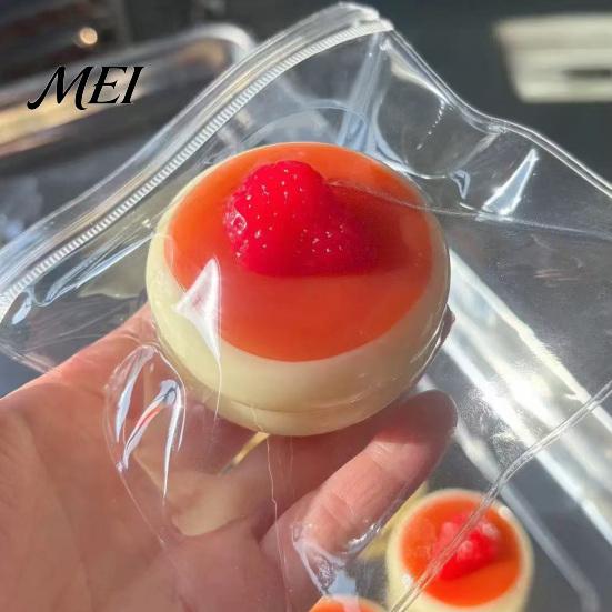 Soft Fruit Souffle Toys Squeeze Toy for Stress Relief, Slow Rising Fake Dessert Sensory Relaxing Toy, Simulated Food Pinch Fidget Kids Adults
