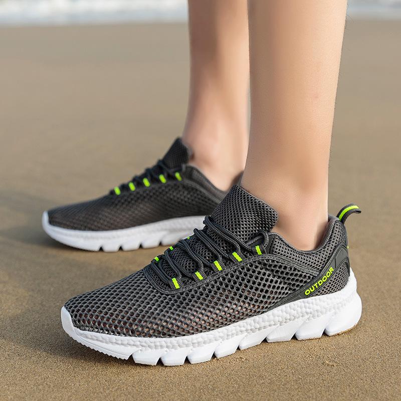 Summer Net Shoes for Men and Women, Couples, Single Mesh, Hollowed Out and Breathable, Wading Shoes, Men's Speed Sales Through Amazon