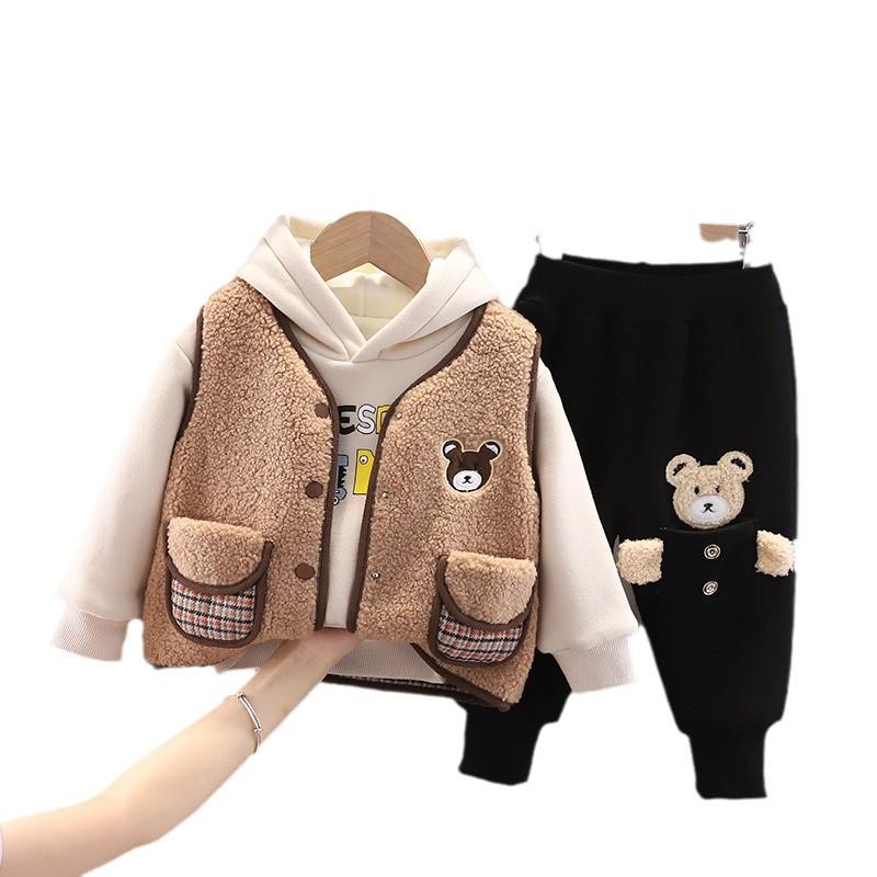 Fleece-Lined Baby Suit for Toddlers - Spring/Autumn Style for 1-Year-Old Boys and Girls
