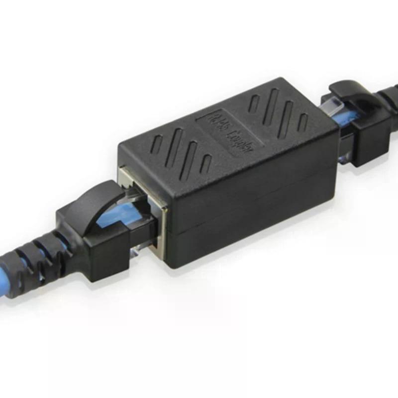 RJ45 8pin Connector 1 To 2 Way LAN Ethernet Cable Network Splitter Coupler RJ45 Cat5/Cate6 Interface Extender Adapter Connector