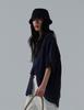 Neilbi Open Collar Silky Linen Shirt [D,Navy]