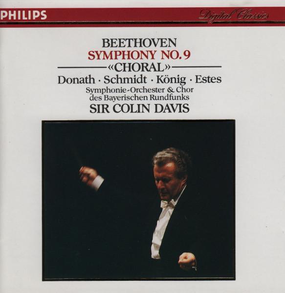 

CD BEETHOVEN DAVIS BRSO Symphony 9 Choral 4163532 Philips 1986 Germany Classical Used