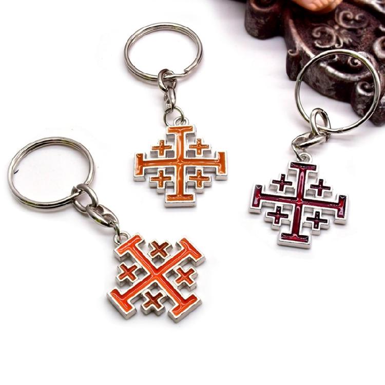 Styles Cross Keychains Pendants CarKey Keychains Charm Religious Key Rings