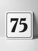 Metal Sign Black House Number On White Background Outdoor Wall Art Decor
