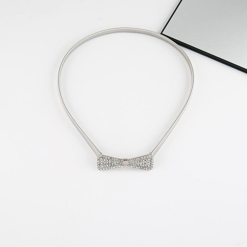 Metal Spring Belt Women'S Dress Shirt Sweater Elastic Elastic Waist Chain Waist Seal