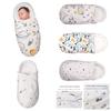 Babyschlafsack aus reiner Baumwolle mit Kopf- und Nackenschutz für Neugeborene, Dinosaurier-Print