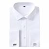 Men's Long-sleeved Shirt, French Shirt, Men's Large Size White Shirt, Men's Formal Wear, Free Cufflinks, Large Size Men's