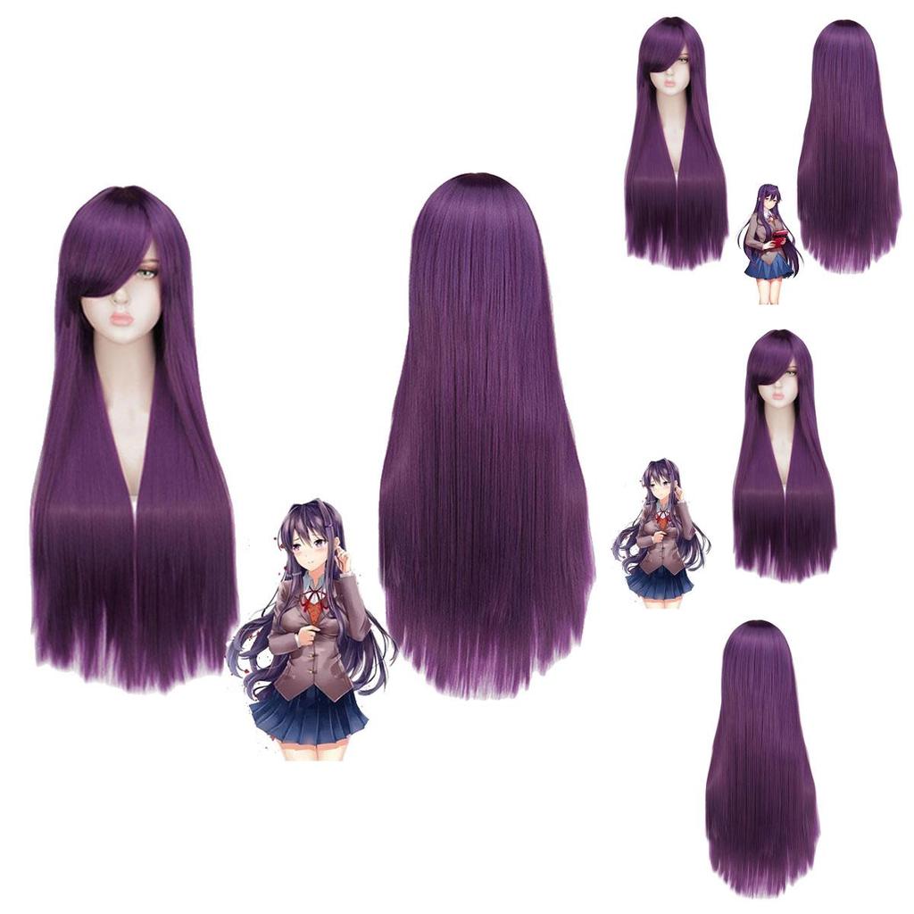 Long Synthetic Wig For Cosplay Anime Doki Doki Literature Club Yuri