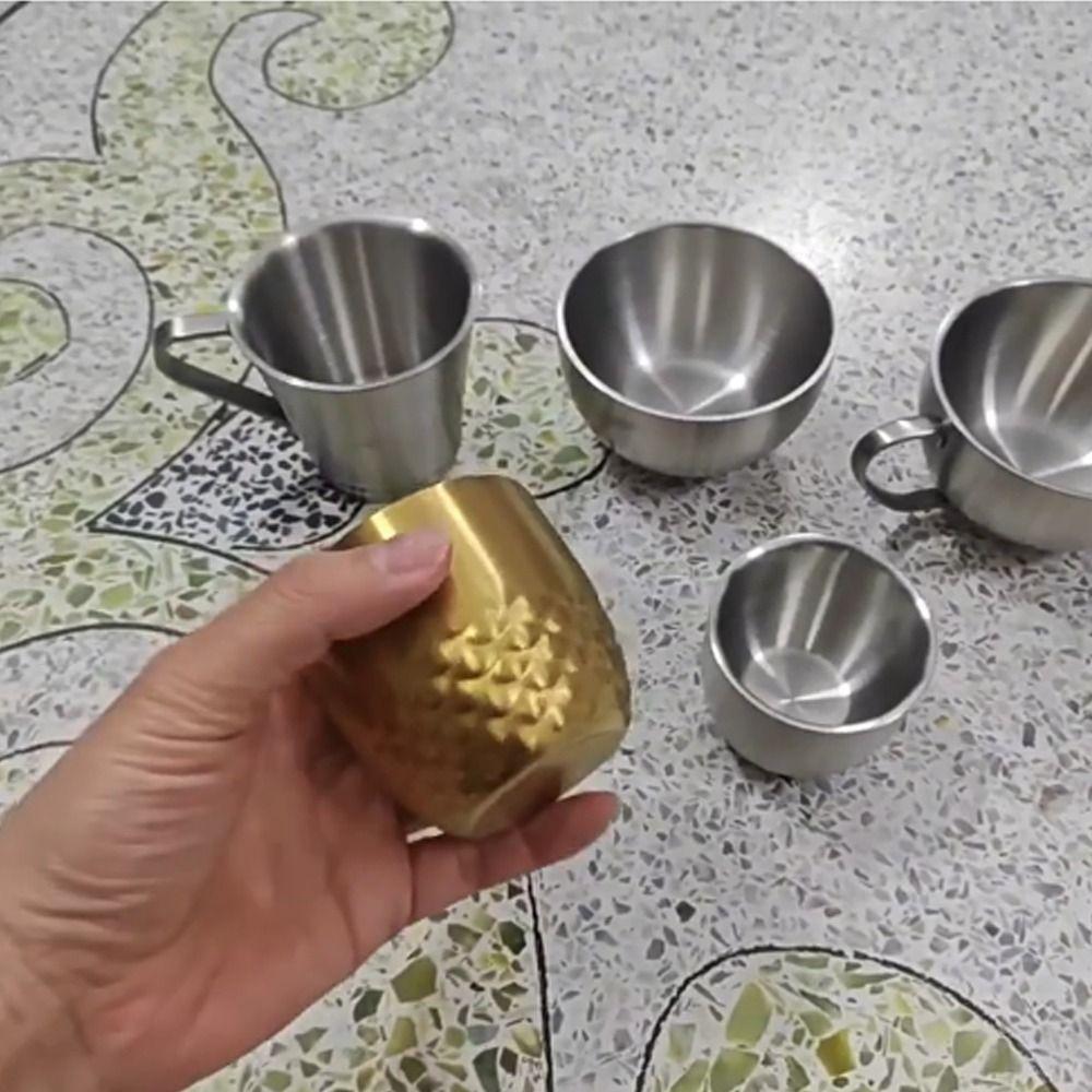 Drinkware Stainless Steel Double Cup Durable Sturdy Drinking Cup Thicked Personalized Tea Cup Water