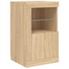 Sideboard with LED Lights Sonoma Oak 142.5 x 37 x 67 cm