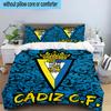 3-teiliges Bettwäsche-Set mit Cadiz-Wappen, inklusive 1 Bettbezug und 2 Kissenbezügen. Perfekt für Schlafzimmer, Wohnheim, Fan-Weihnachtsgeschenk