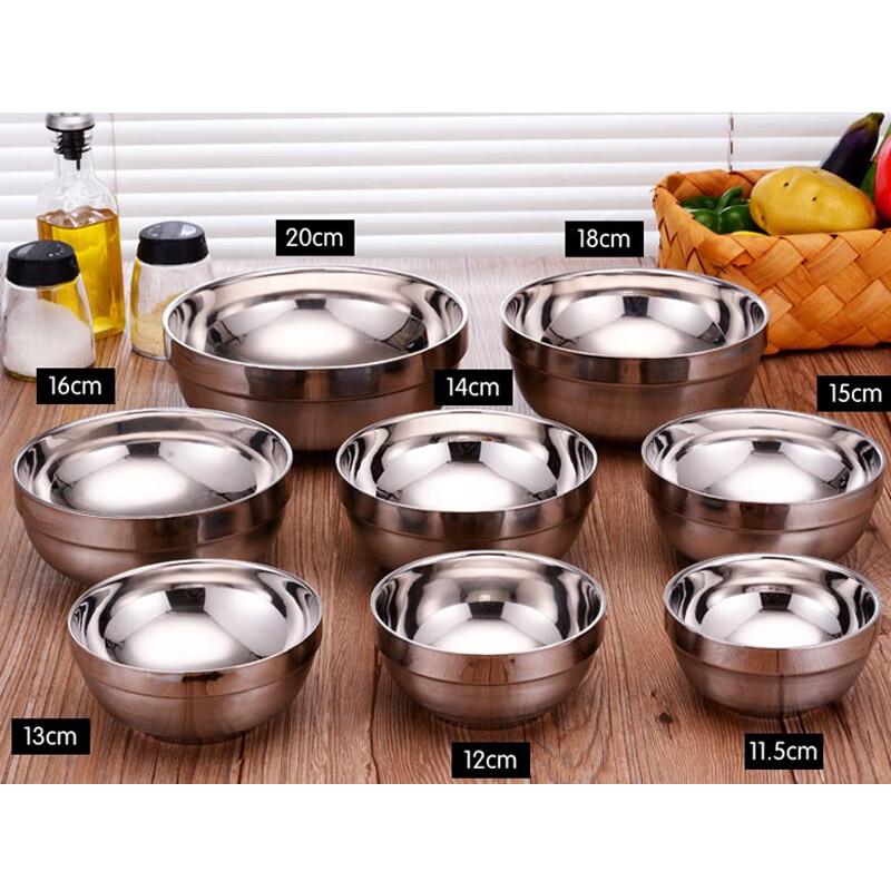 HANDUNYOU 304 Stainless Steel Double-Layer Insulated Bowl