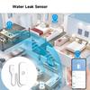 Tuya ZigBee Smart Water Leak Sensor with Alarm Overflow Detector via APP Control for Home Security Kitchen Bathroom Basement Flood Monitor