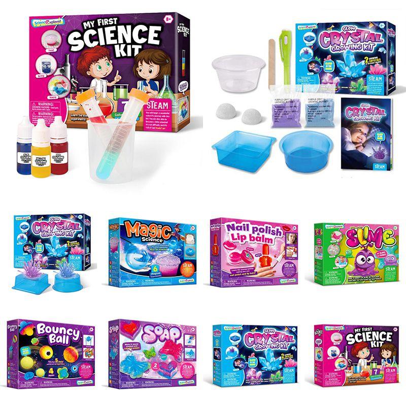 Science Kit Magic Slime Crystal Soap Making Experiments Educational Toy Children