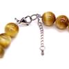 [Ishiki] 4A Natural Stone Golden Tiger Eye Prayer Bead Necklace 12mm - A power stone that attracts wealth and career success! [n168]