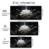 1 Pc Glowing Lotus Mouse Pad Large Computer Office Game Table Mat Xxl Rubber Nonslip Stitched Edge Keyboard Mats Long Desk Pads