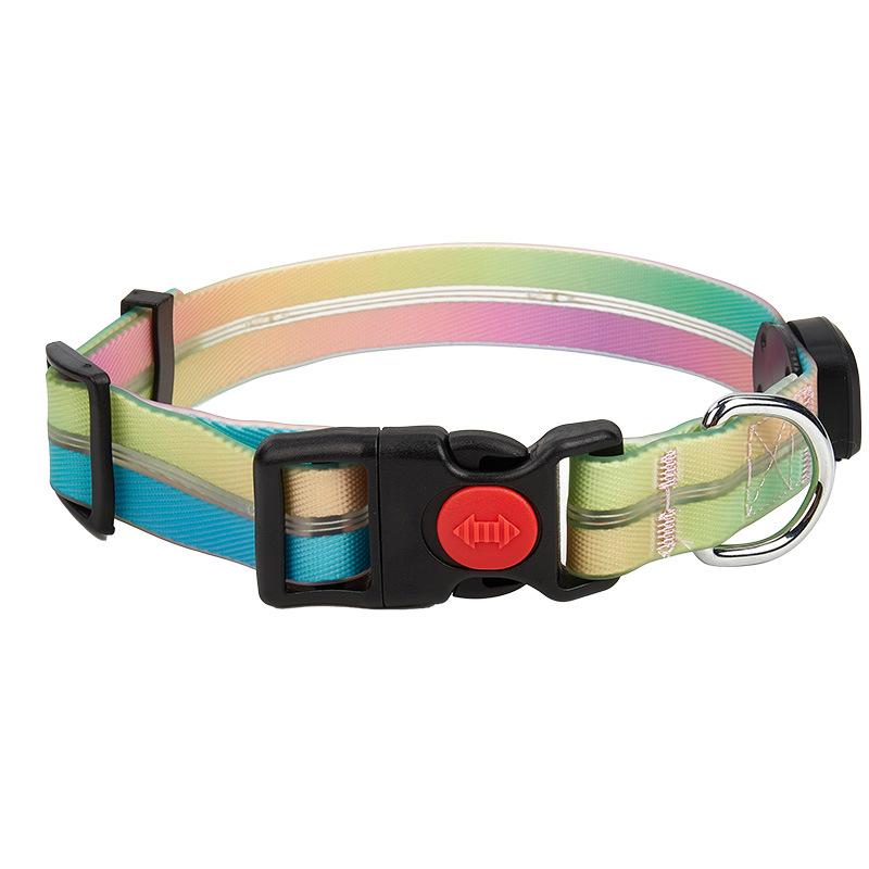 new trend waterproof LED glowing dog collar large, medium and small universal pet collar leash dog leash factory direct sales