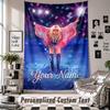 Wall Hanging Tapestry With Custom Name & Text, Taylor Swift Decorative Tapestry For Bedroom