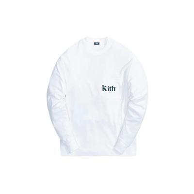 Kith T-shirt Quinn με Μακριά Μανίκια Λευκό Unisex Ρούχα KH3994-101