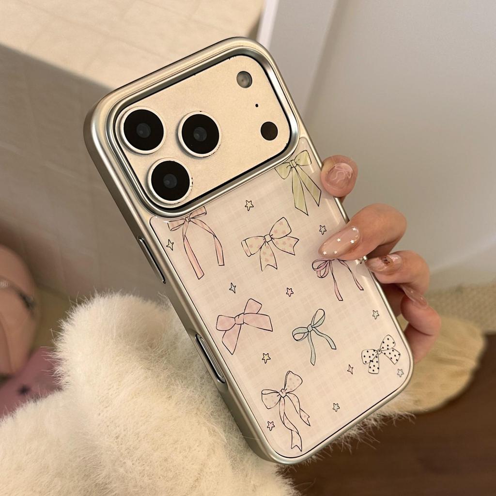 Cover Colorata con Fiocco per iPhone 16, iPhone 17 e iPhone 17 Pro Max