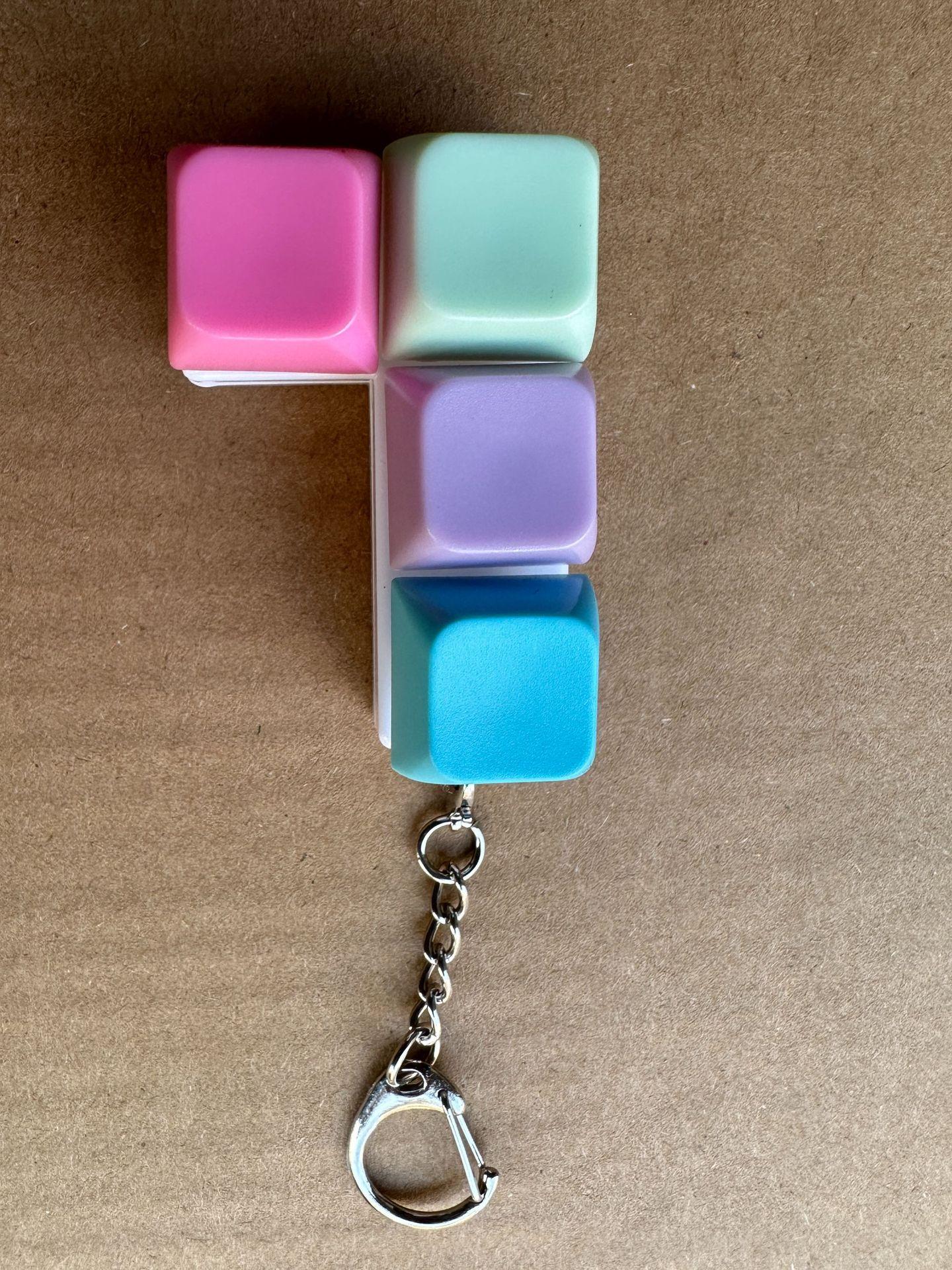 Unzip Button Creative Unzip Square Keyboard Small Toy Pendant Macaron Unzip Keycap Keychain