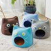 Schattig Vilt Kat Vorm Bed Katten Semi Afgesloten Huis voor Katten Cartoon Stevig en Niet Instortend Puppy Kitten Bed Huisdierbenodigdheden Cadeaus