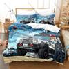 Coole Persönlichkeit Anime Militärpanzer Design Neues Bettwäsche-Set Bettbezug-Set Schlafzimmer Dekor für Jungen Männer Fans Einzelbett Zweibettbett Vollgröße Que