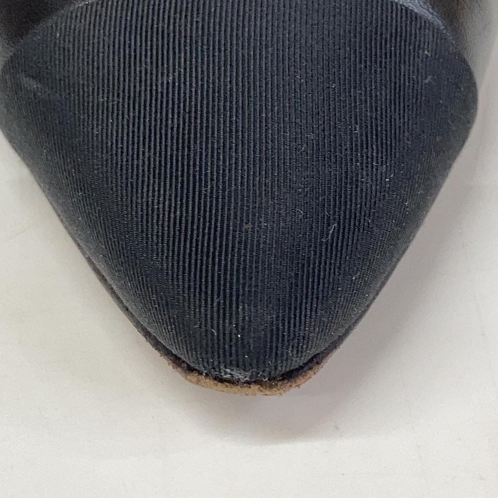 Chanel G35390 Μποτάκια με τακούνι-αλυσίδα παπούτσια 38C μαύροΜεταχειρισμένα