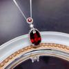Luxury Simulated Ruby & Diamond Pendant Necklace - Trendy Clavicle Chain for Women