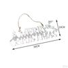 Hanging Decoration Elk Craft Festival indoor and outdoor Party Decor Wooden Holiday Gift White for