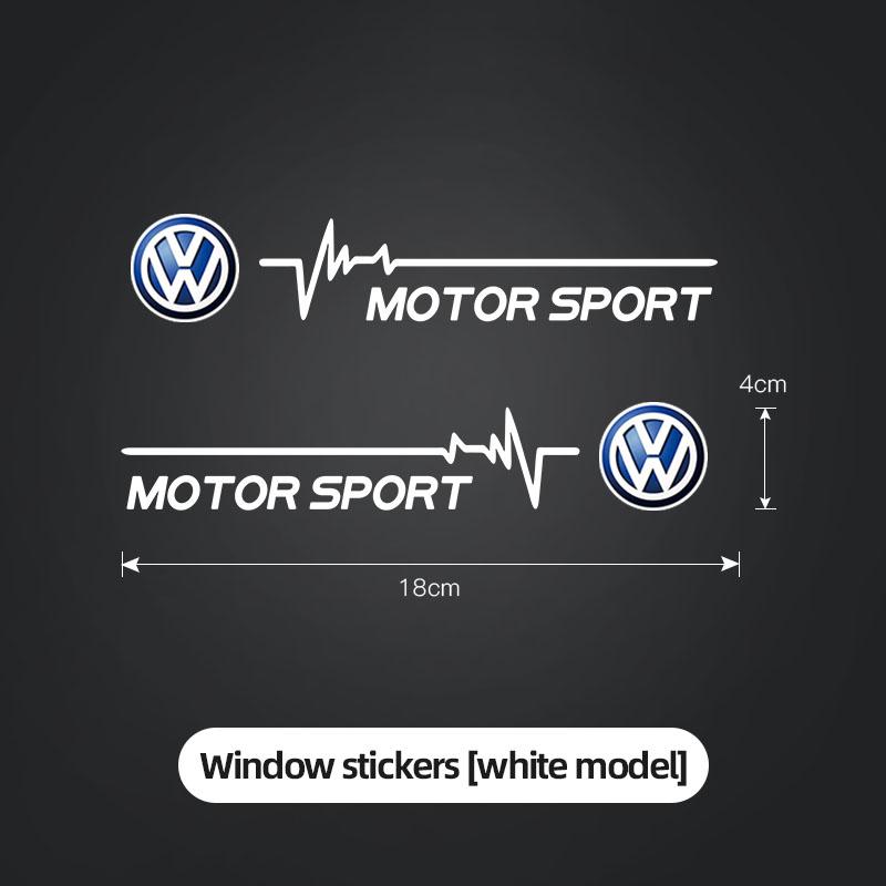 2Pcs Car Emblem Badge Windows Sticker Decal Auto Styling Accessories For Volkswagen VW ID3 Passat Arteon Jetta T-ROC Golf Amarok zd9