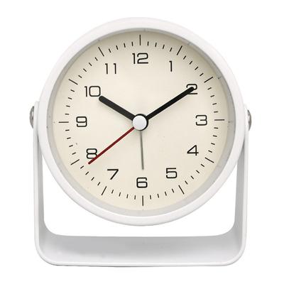 Kovový budík Swing Small Turn Clock Budík 3palcový noční stolek hodiny