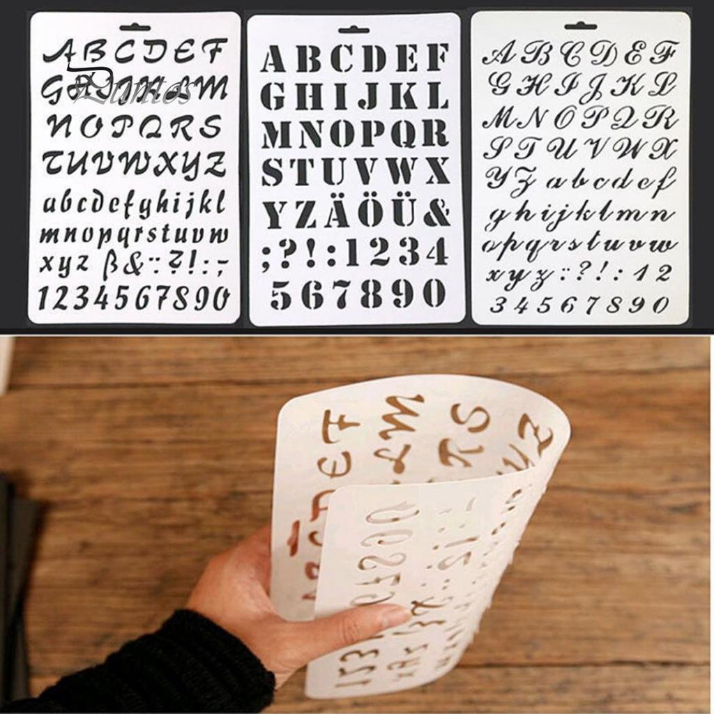 thumbnail image 2 of 8PC Alphabet Letter Stencils Set - Reusable Plastic Drawing Templates For DIY Crafts & School 2 of 11
