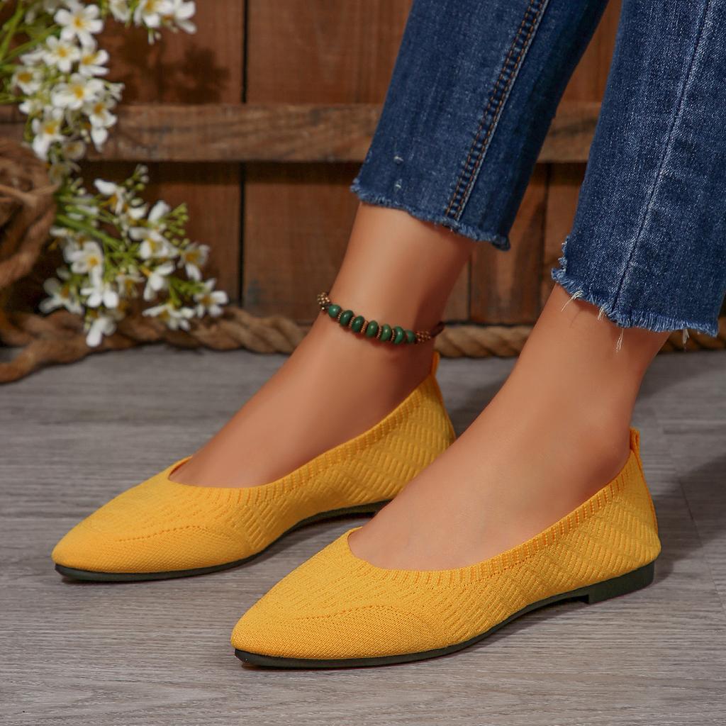 2025 new fashion pointed casual single shoes women's spring and autumn large size one-pedal flat-soled single shoes women's cloth