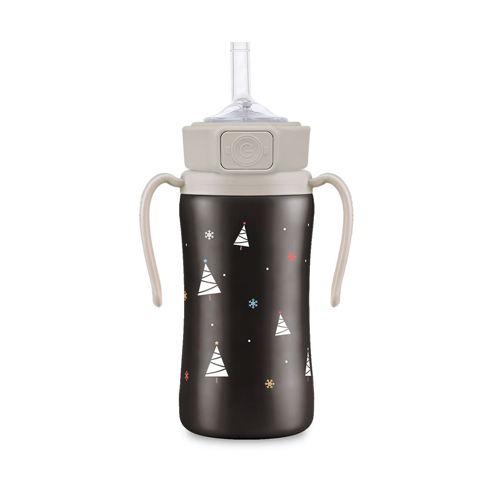 Grosmimi Winter Edition One-Touch Stainless Steel Straw Cup (300ml)