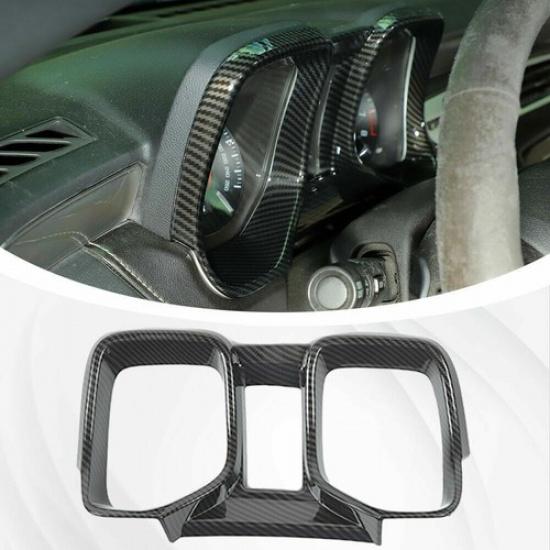 Carbon Fiber Control Dashboard Panel Trim Cover Frame For Chevrolet Camaro 10-15