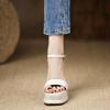 New Summer High-heeled Patent Leather Sandals for Women In 2025, Fashionable and Versatile European and American Women's Sandals